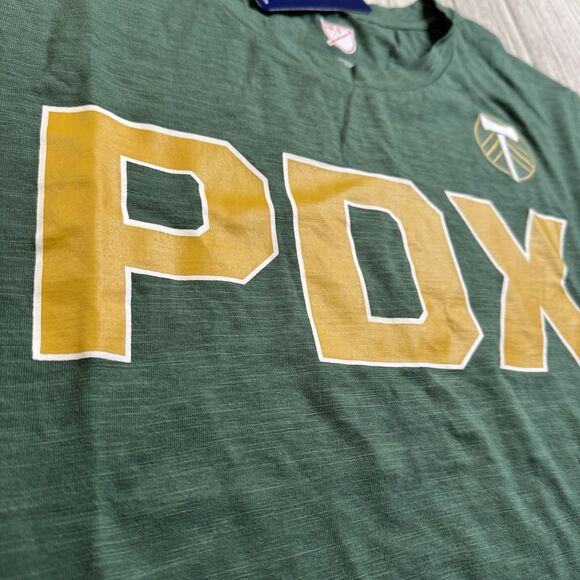 Portland Timbers PDX TShirt Men’s L Green Logo Soft MLS Soccer New - Picture 3 of 9